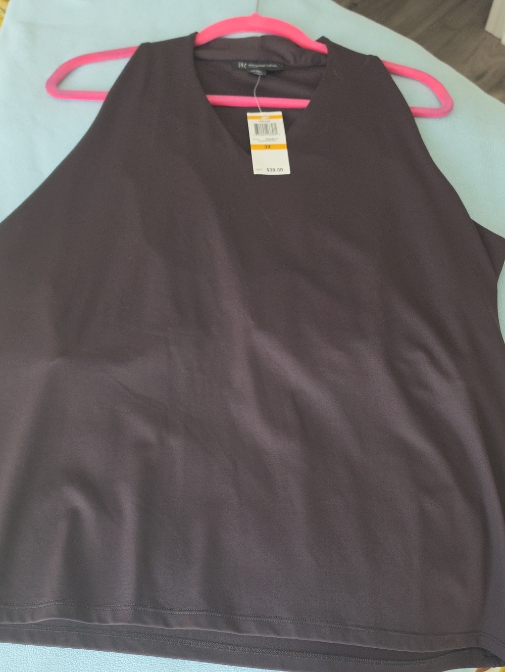 INC International Concepts V-Neck Sleeveless Camisole - Dark Plum